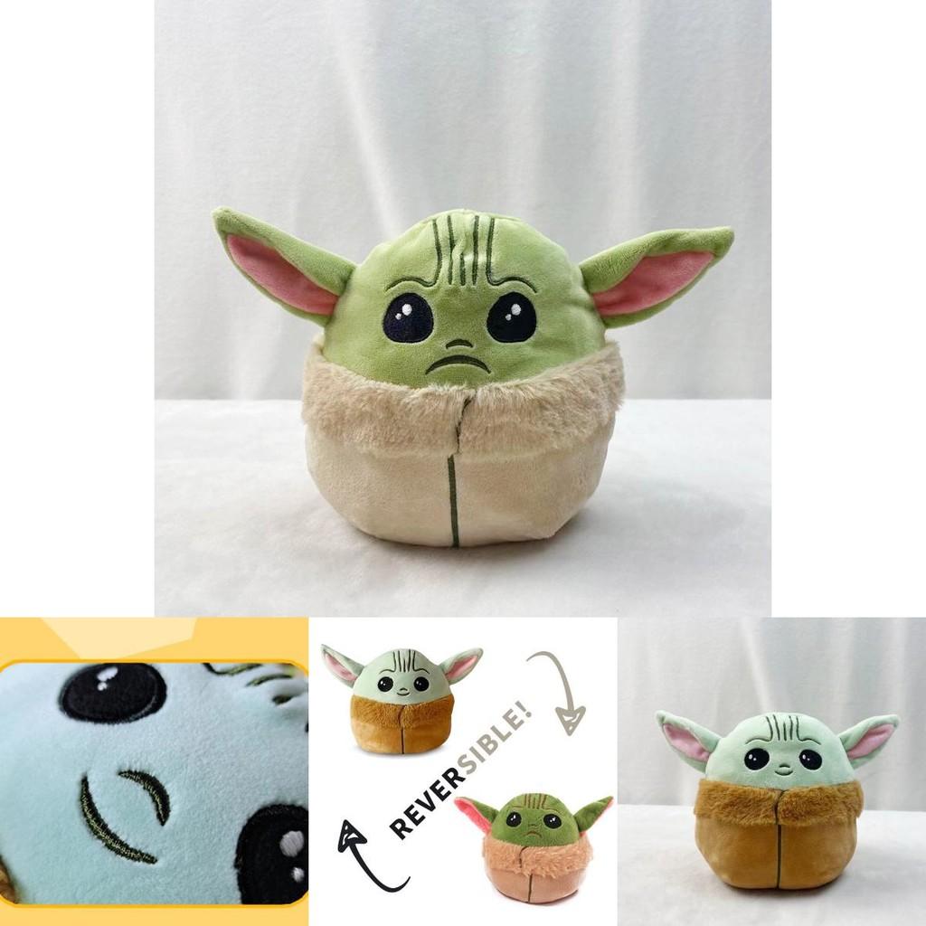 Adorable Double-sided Baby Yoda Plush Toy For Kids With Soft Crystal Fabric