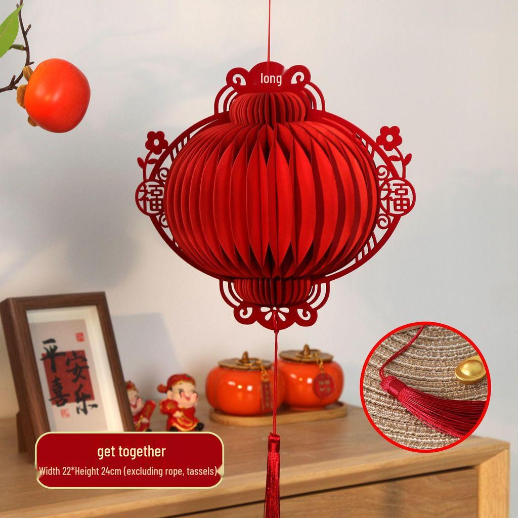 2026 Year of the Horse 3D Honeycomb Chinese Lantern Spring Festival Hanging Ornament.