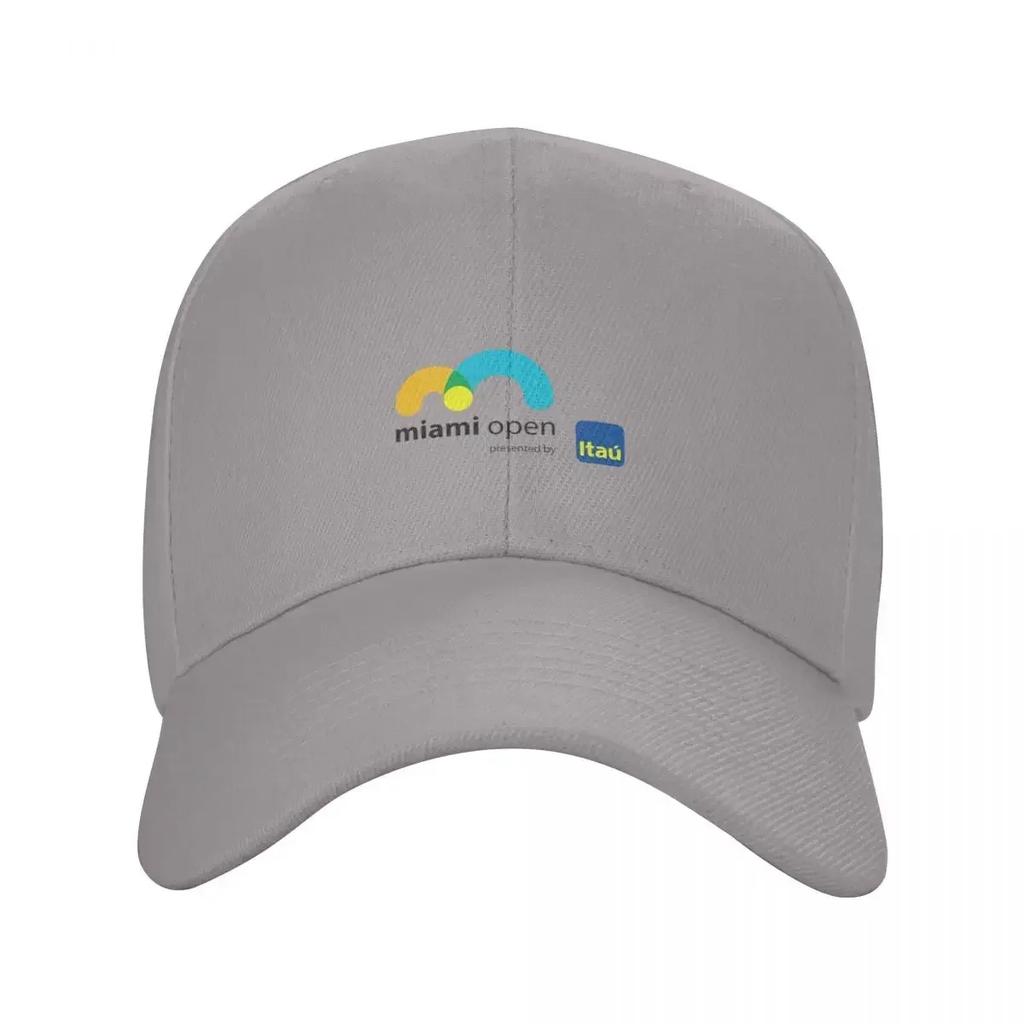 Miami Open Logo Tennis Present Baseball Cap Black Luxury Caps Bobble Hat Beach Outing Male Women's