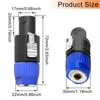 Xiatiaosann Speakon Adapter 4 Pole Speakon Connector Male TS Female Audio Plug for Neutrix Speakon NA4LJ NA4LJX NL4MP NL4MPR NL4FC NL4FX 4pcs - 6.35mm