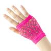 Sparkling Short Mesh Gloves For Nightclub Dance Event Summer Outdoor Comfortable Half Finger Wear