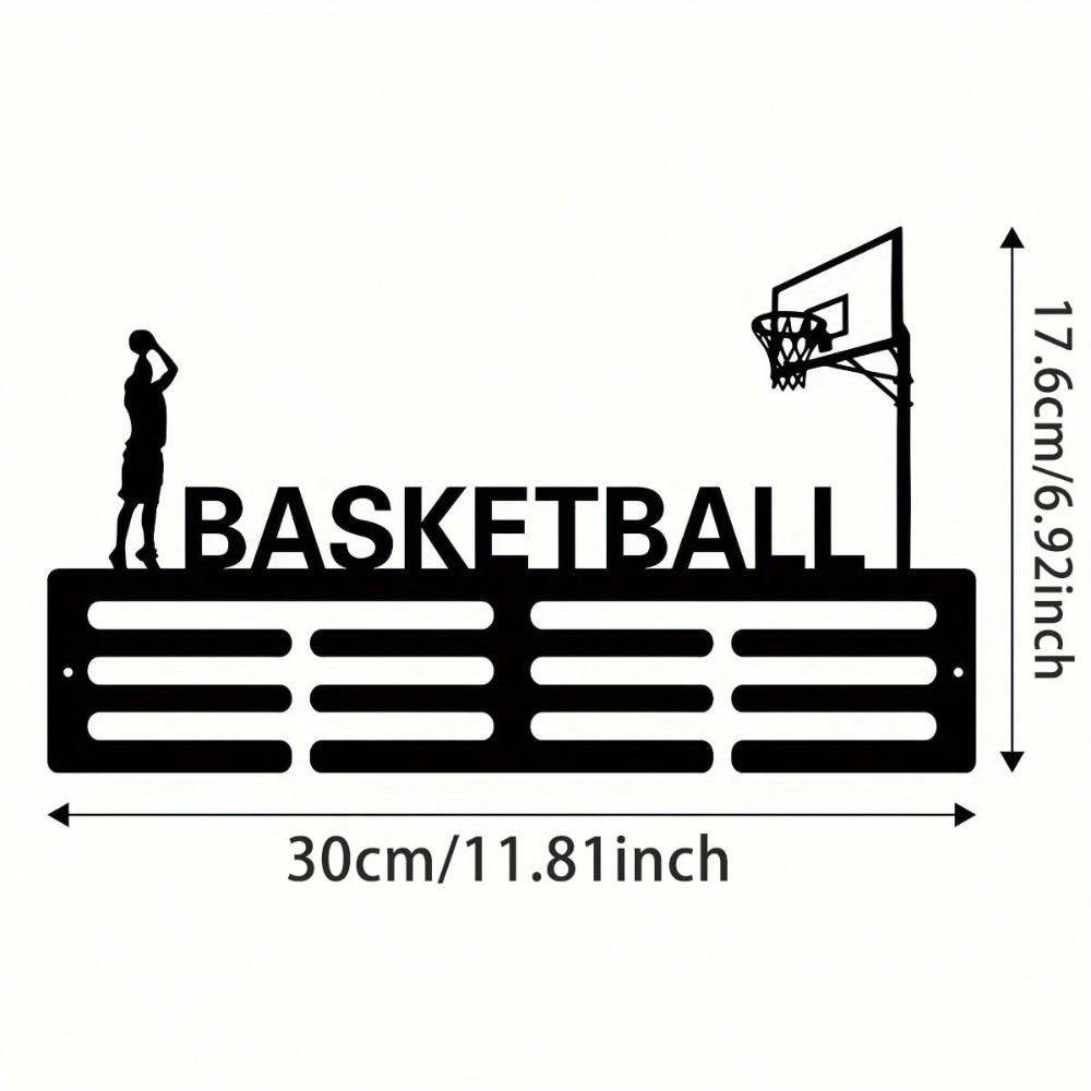 

Metal Basketball Medal Display Wall Mount Sports Trophy Organizer Gift Fans різнокольоровий