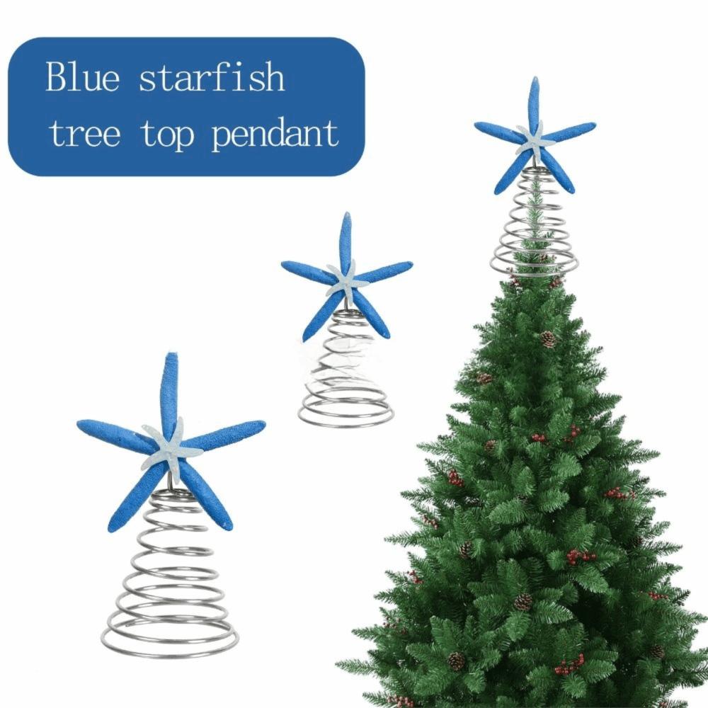 Handmad Star Treetop Decorations Collectible Starfish Treetop Ornament  Christmas Tree