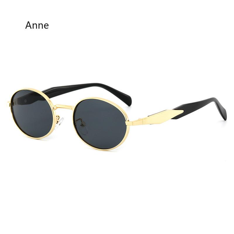 New Retro Small Oval Metal Frame Women Sunglasses UV400 Men Punk Sun Glasses Gafas De Sol Mujer Luxury Designer Vintage
