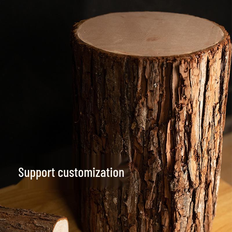 Holz Baumstamm Dekoration: Runder Baumstammhocker & Ausstellungsstück für Restaurants, Geschäfte, Fotografie & Floristik