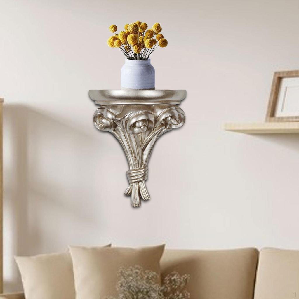 Półka Dekoracyjna Ścienna 3D do Sypialni z Designem Retro, Uchwyt na Małe Statuetki i Podpórka na Drobiazgi