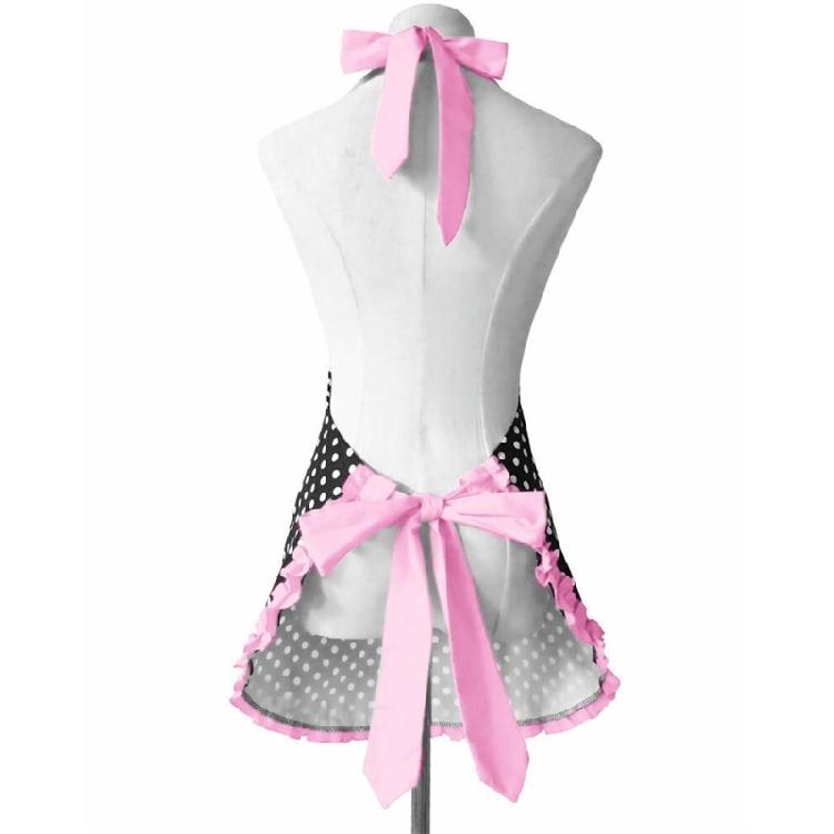 Women's Cake Apron Fashion Bowknot Apron for Women Girls Retro Kitchen Cooking Apron with Pockets Mother's Day Gifts