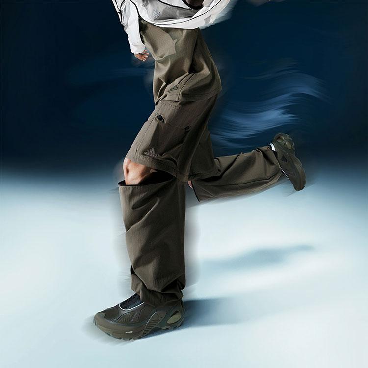 Adidas Future Style Detach Solid Color Minimalist Water Resistant Two In One Cargo Loose Fit Sports Casual Pants Men Bottoms Tree-Branch-Brown JI9895