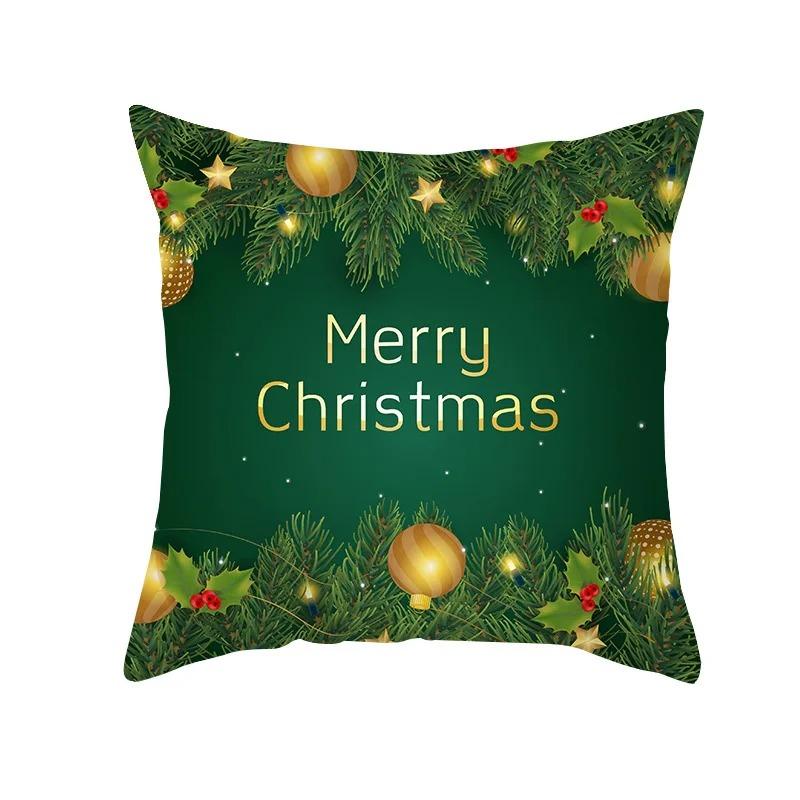 Christmas Themed Pillowcases Car Accessories Office Santa Claus Living Room Sofa Home Pillowcases