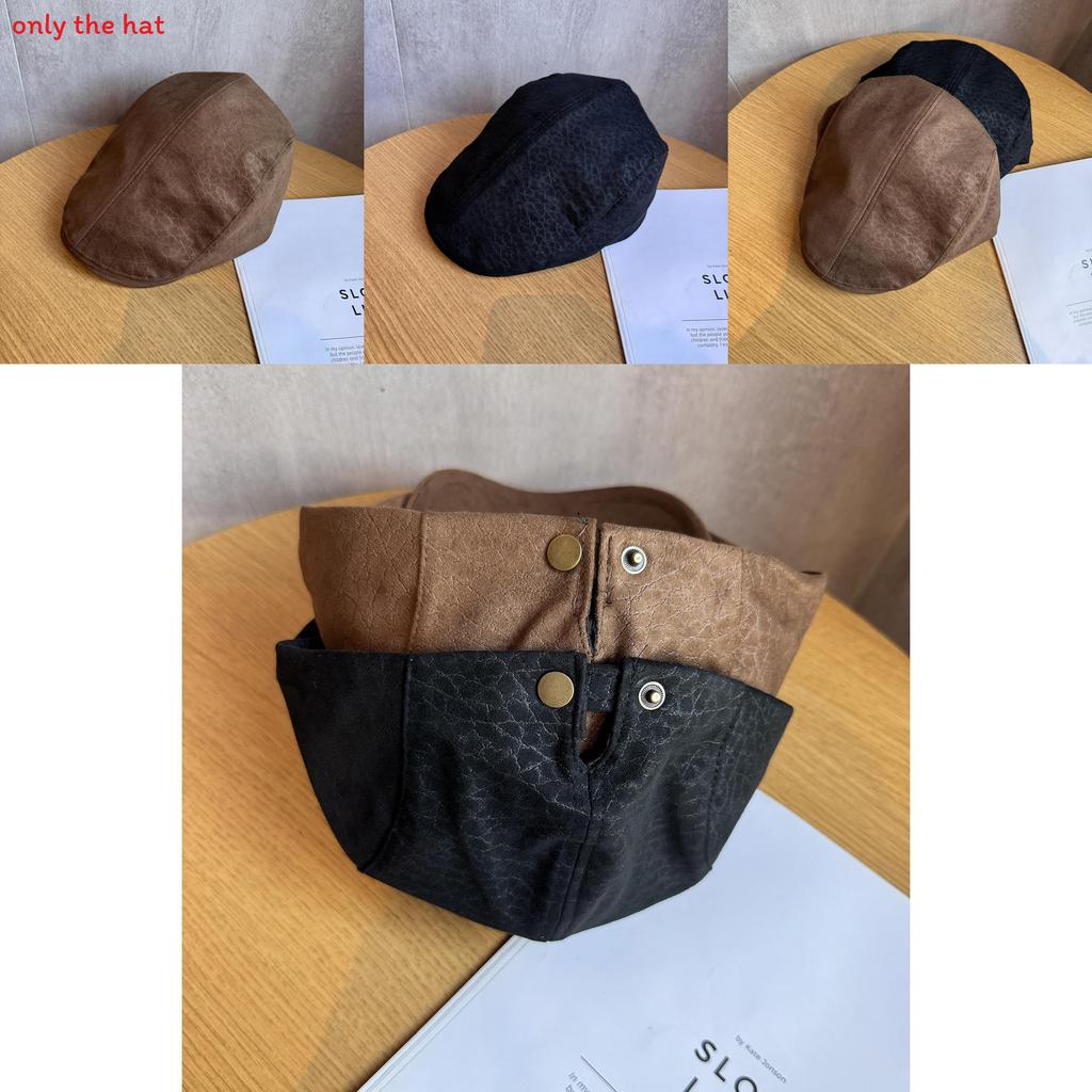 Womens Retro Suede Beret With Short Brim For Autumn And Winter Casual Looks