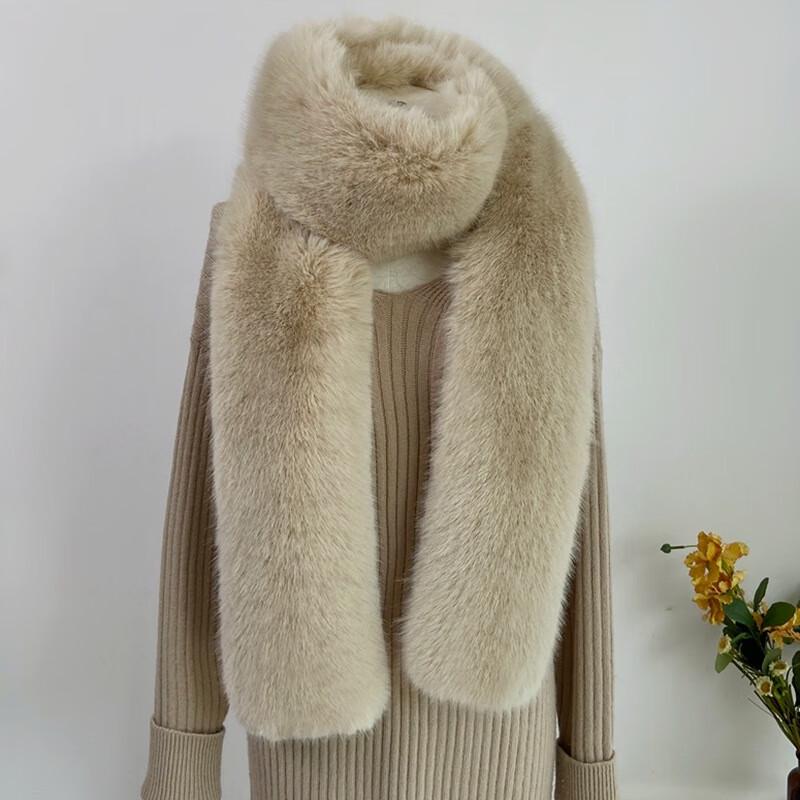 Deou Starlight Double-Sided Plush Winter Scarf  Shawl One Size