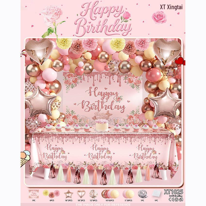 Romantic Birthday Balloon Set: High-End Decorations for Boyfriend or Girlfriend