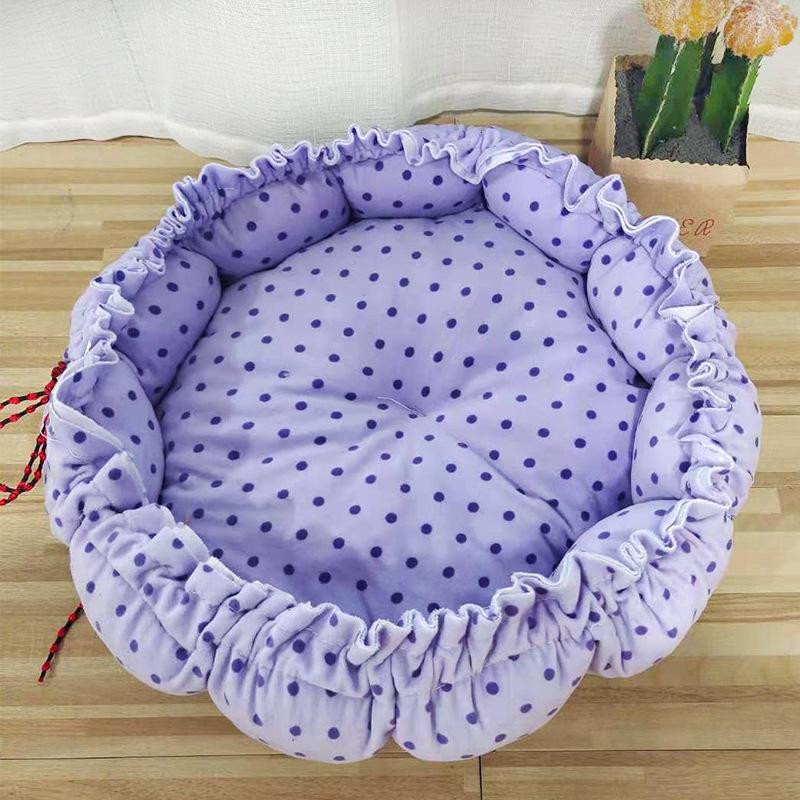 Dual Use Adjustable Drawstring Pet Bed Creative and Comfortable Soft and Warm Pet Bed Pet Mat Cat Four Season Puppy Pet Supplies