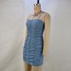 Women's Solid Colour Sheath Waist Pleated Hip Wrap Dress