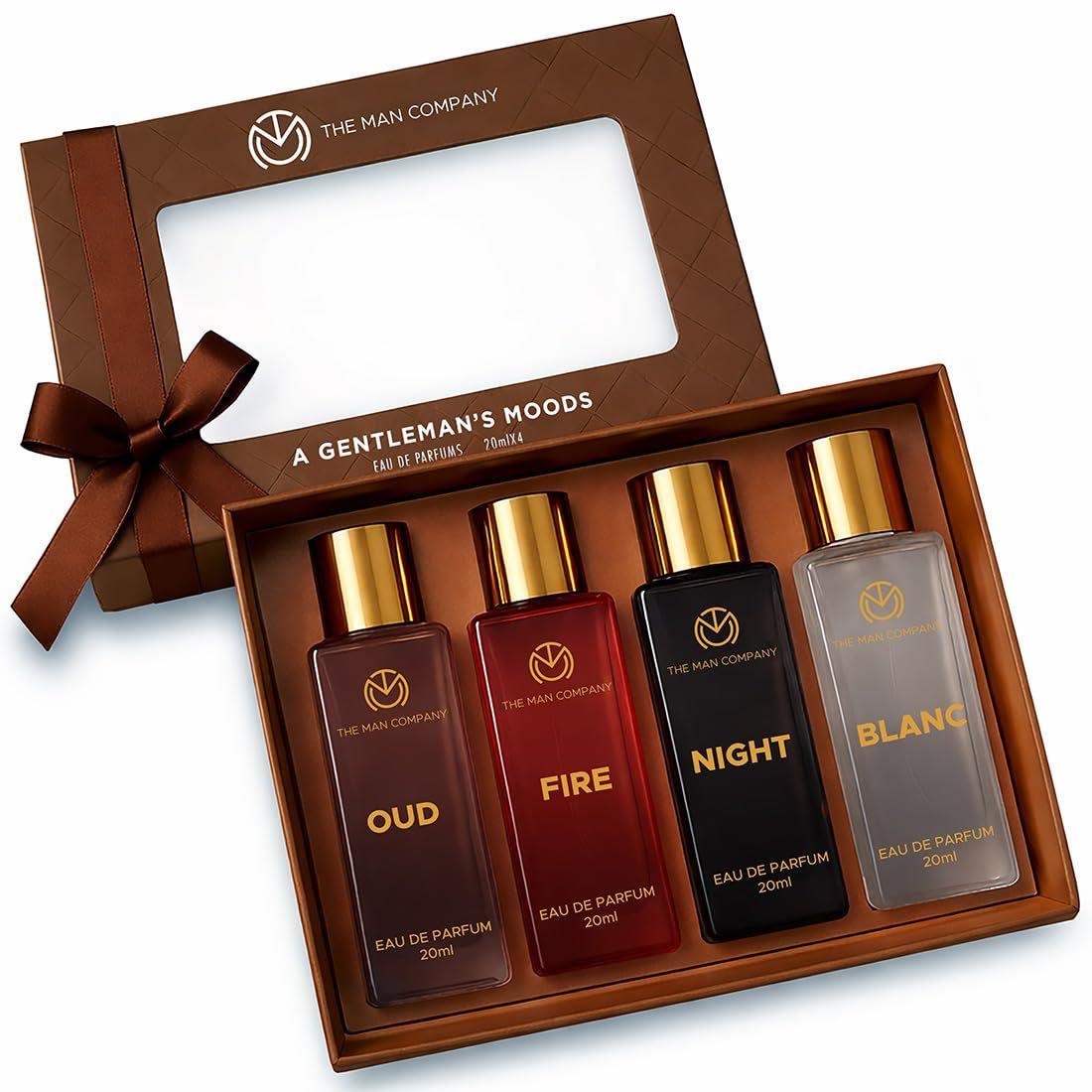 The Man Company Perfume Gift Set for Man 4 X 20ml | Premium Long-Lasting Fragrance EDP - A Gentleman s Moods for Party, Office, Outing and Date | 80 ML