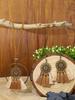 Bohemian retro ethnic style warm color scheme paired with pendants, tassels, earrings, necklace set for women