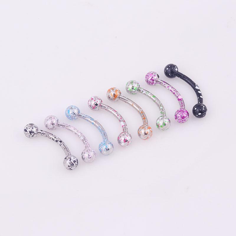 8-Farben Kugel Augenbrauen Schmuck - Edelstahl Piercing Ring