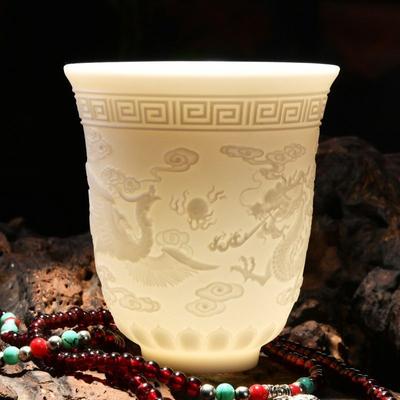 Boutique Keramik Teetasse Meditationstasse Handgefertigte dreidimensionale Relief-Teeschale Chinesisches Teeservice Zubehör Meistertasse