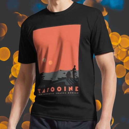New Shirt Visit Tatooine Logo T-Shirt Funny American Usa Unisex Size S-5XL XL
