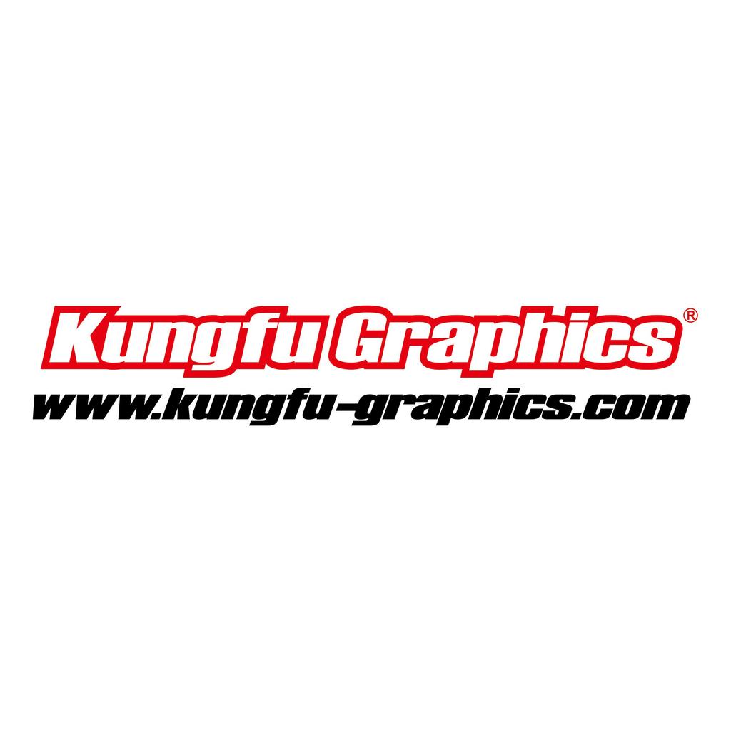 Kungfu Graphics Racing Sponsor Logo Micro Decal Sheet, White