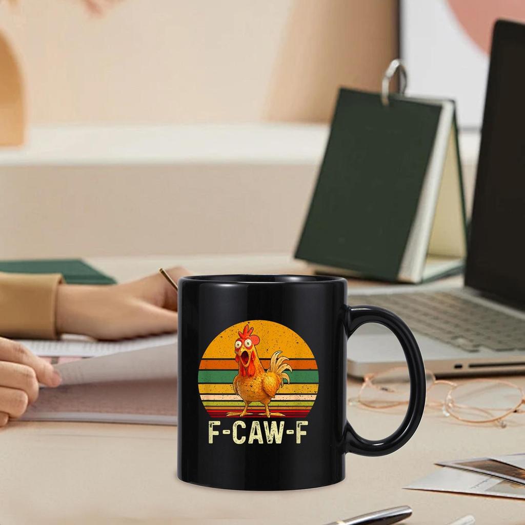 Funny Chicken Mug 350ml Ceramic Milk Cup Beverage Drinkware Hilarious Morning Coffee Mug For Home Office School Apartment