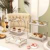 European 2-Layer Cake Stand Dessert Table Dim Sum Rack Fruit Pastry Display Tray Snack Tray Wedding Birthday Party Cake Tools