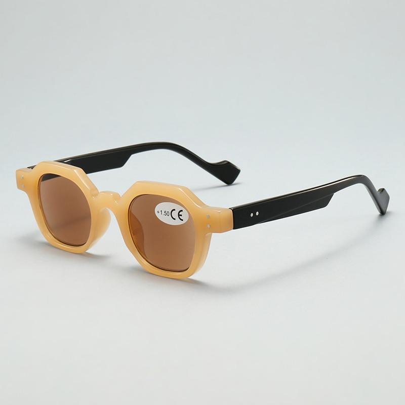 

New Vintage Square Reading Sunglasses Men Luxury Brand Presbyopic Sun Glasses Female Eyewear +400 жовтий