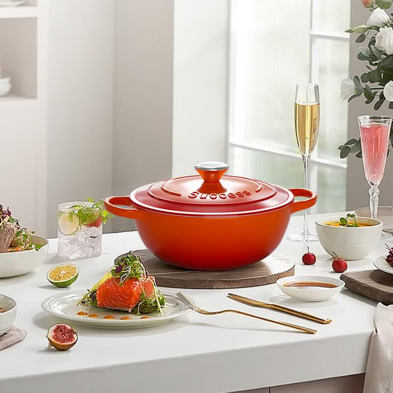 Oureibo  Good Luck  Series Cast Iron Enamel Dutch Oven