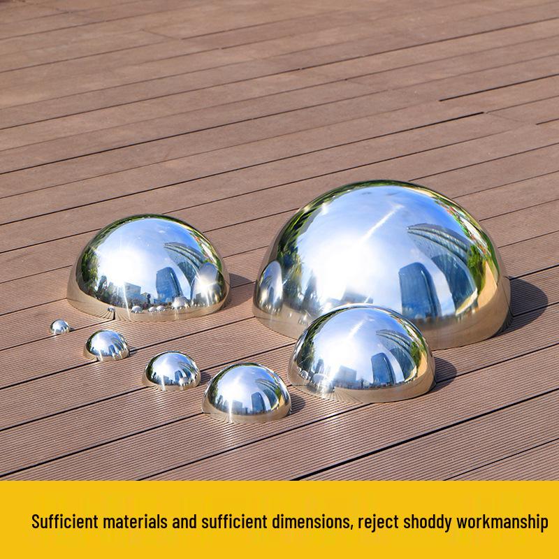 304 Stainless Steel Mirror Finish Hollow Hemisphere Decoration Ball