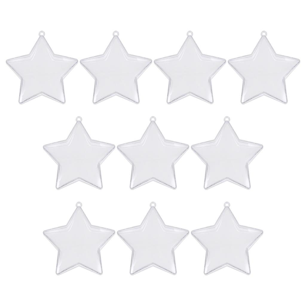 10pcs Pentacle Candy Boxes Creative Plastic Gift Boxes For Christmas Wedding Party Home Decor Present Storage Container