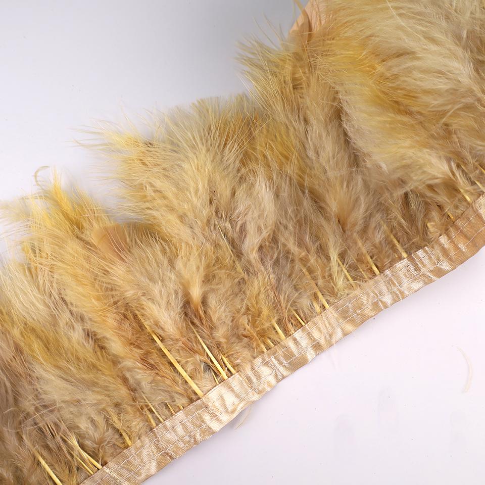 10 Meters Natural Turkey Marabou Feather Trim Ribbon Feather Fringe For Wedding Dress Decor Sewing Accessories Plumas
