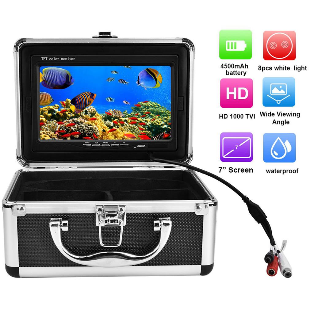 7 Inch 30 Meter Line Color Screen Underwater Visual Camera Fish Finder