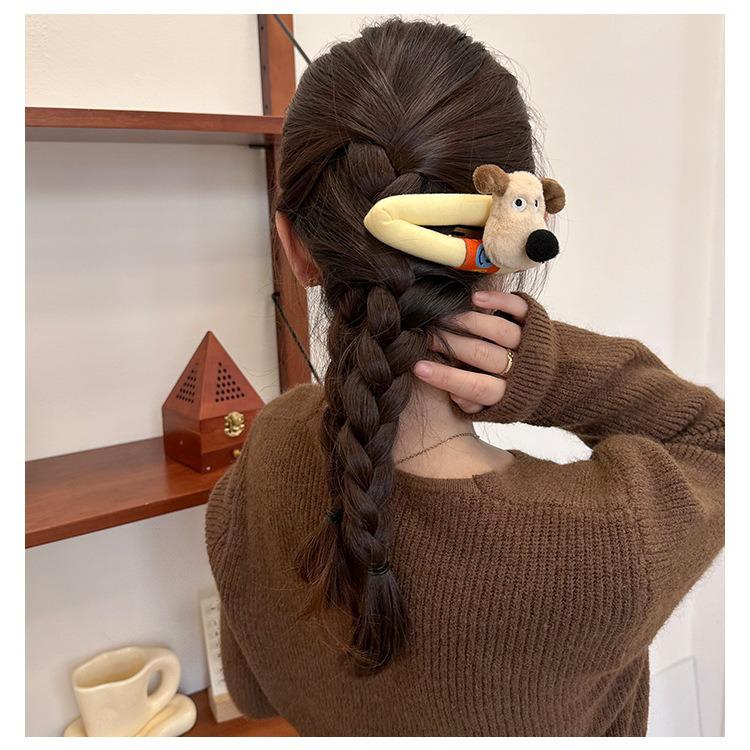 Cartoon Puppy Hair Clip for Women & Kids, Large BB Clip for Forehead, Bangs & Flyaway Hair