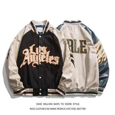 Kurtka baseballowa Płaszcz damski Męski Dla pary Bomber Unisex Styl boyfriend Varsity Hiphop Street