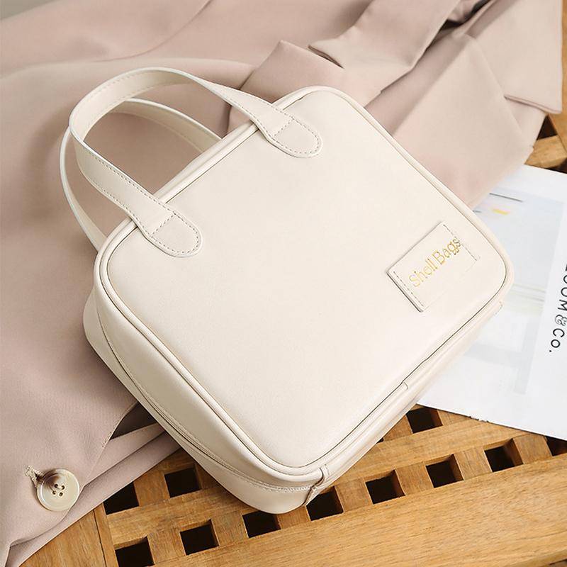 Borsa Porta Trucchi Pu da Viaggio Donna Pelle Borsa Cosmetica Portatile per Pernottamento Weekend Rossetto Profumo Beauty Pouch