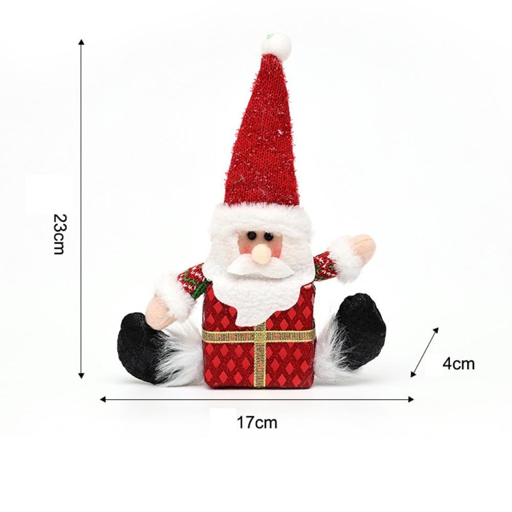 Hanging Style Christmas Hanging Ornament Creative Santa Claus Figurine New Gift Box Doll Holiday