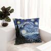 V-Van Gogh Oil Painting Pillow Case Plush Fabric Soft Pillowcase Double Sided Print Sofa Cushion Cover Throw Pillow Cover