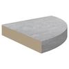 VidaXL Étagère d'angle murale Gris béton 25x25x3,8 cm MDF
