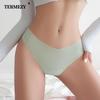 Women’s Sexy Ultra-Thin Thongs One-Piece Seamless Ice Silk Panties Solid Color Breathable “Mask” Panties