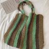 Contrasting Paper Rope Striped Straw Bag Versatile Handwoven Bag Holiday Beach Bag Large Capacity Shoulder Tote Bag