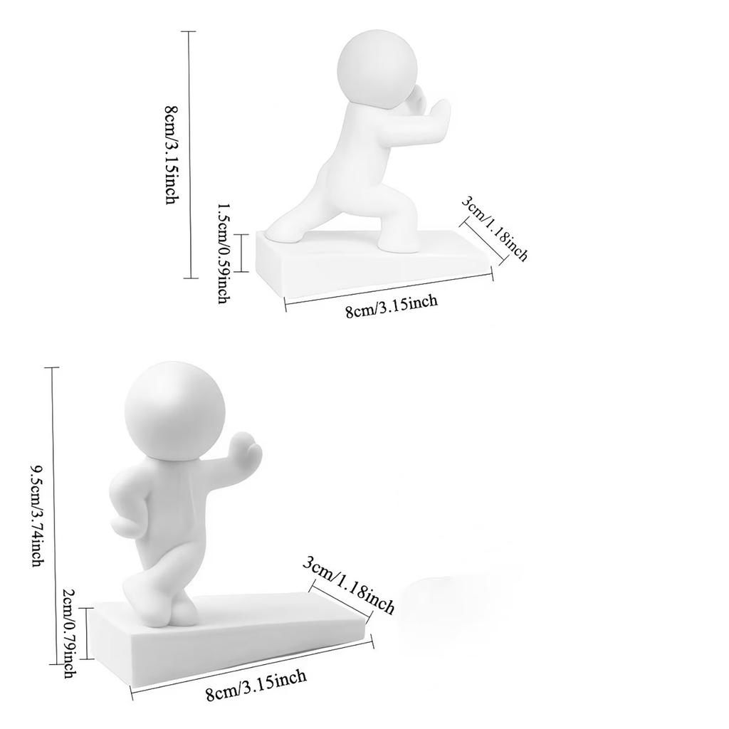 Cartoon Decorative Door Stop Non-Slip No Drilling Door Stopper Anti Collision Action Figure Door Bumper For Home&Bedroom