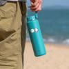 Tyeso 500ml Thermoses with Handle Large Capacity Insulated Easy-Pull Cup Sport Water Bottle for Men Women Portable Mug Hydration with Eye Sticker