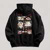 Korean version of cartoon crayon small hooded sweater women's autumn and winter models popular simple and loose trendy brand velvet jacket