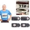 Pack of 4 Pairs Running Bib Magnetic Buckles No Pin Secure Attachment Lightweight Design For Running Event