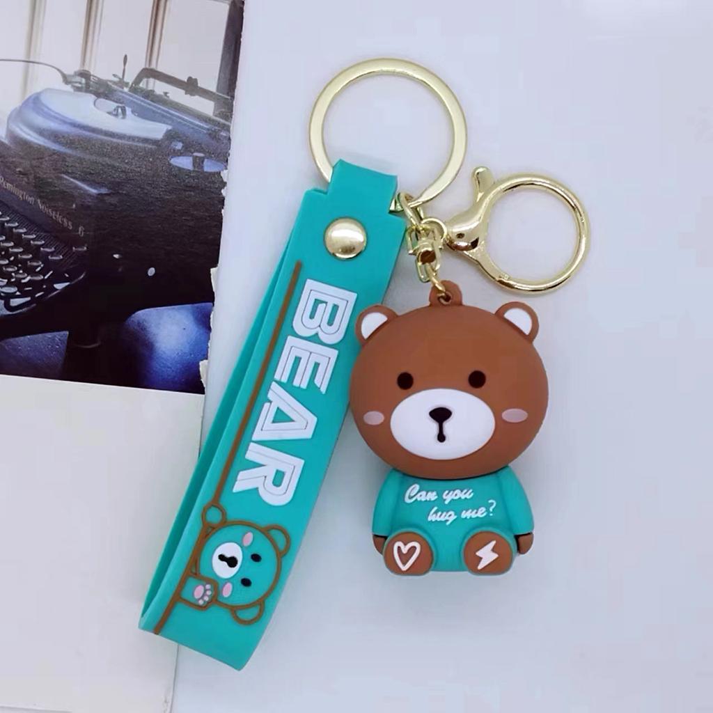 Creative Cartoon Bear Doll Keychain Car Bag Keychain Accessories Gift Wholesale Y2k Fashion Toys Anime Cartoon Frind