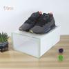 VANA HOME DECOR Stapelbarer staubdichter transparenter Klapp-Schuhaufbewahrungsbox-Organizer