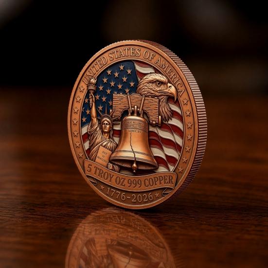 250th Anniversary Usa Commemorative Coin 1776-2026 Metal Patriotic Collectible Coin 1 Pc