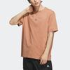 Adidas Solid Color Logo Embroidered Crew Neck Short Sleeve T-Shirt Men Tops Brown IA8132