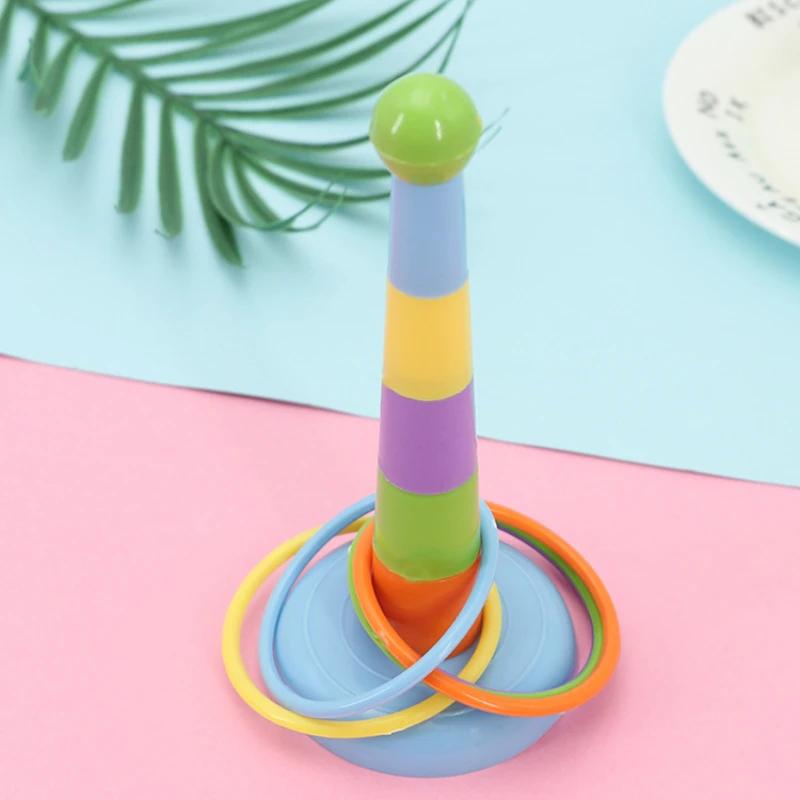 Toys Small Throw Circle Game Ferrule Stacked Fun Indoor Outdoor Parent-Child Interactive Circle Layers Early Education Kids Gift
