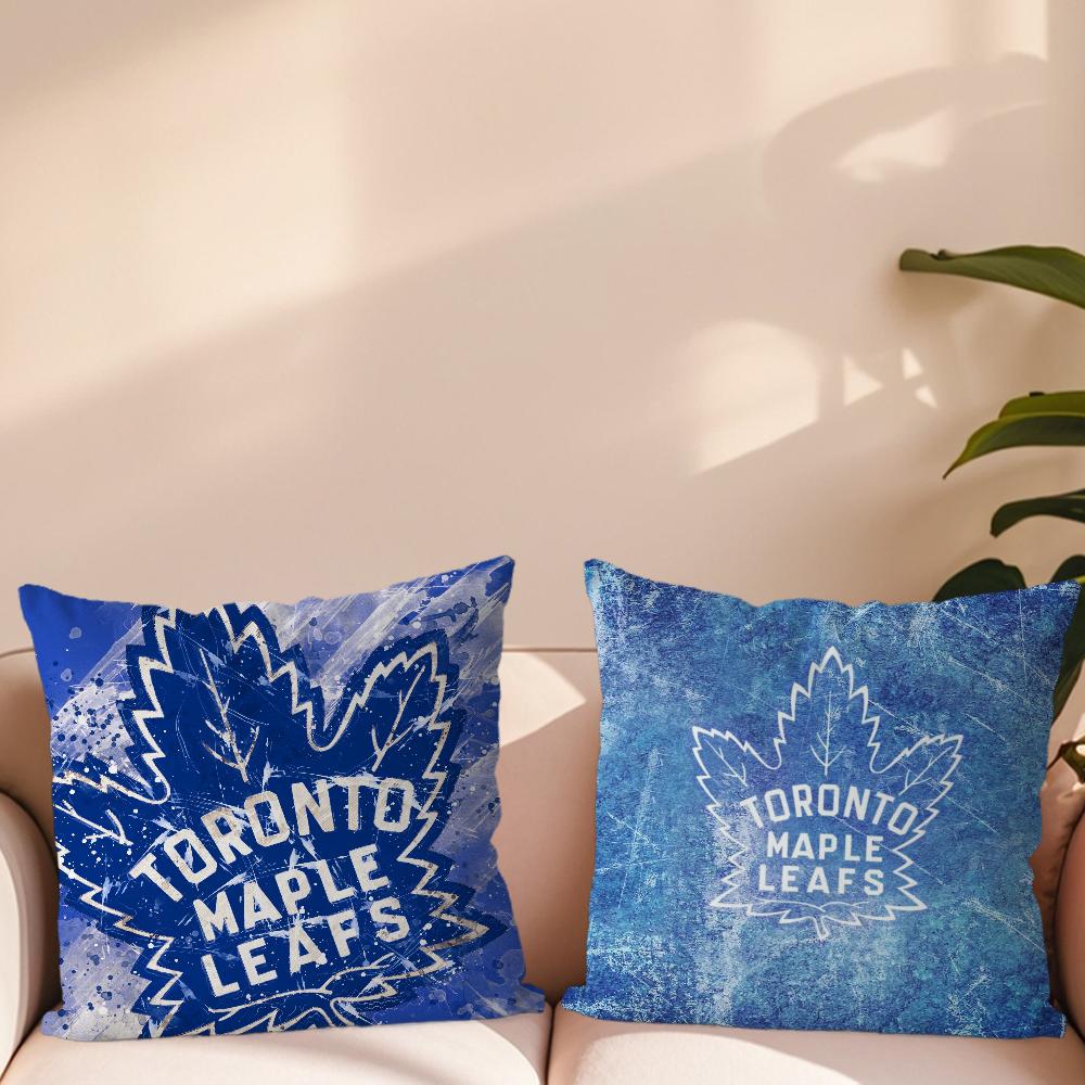 T-Toronto Ice Maple H-Hockey Leafs Pillow Case Sofa Bedside Table Bedroom Backrest Living Office Cushion Printed Square Multiple